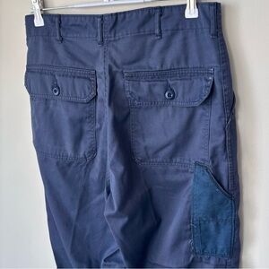 Vintage 80s US Military Twill Blue Utility Trousers Pants Size 31 Cotton Blend